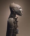Power Figure (Nkisi N'Kondi: Mangaaka), Wood (Canarium schweinfurthii Engl.), iron, resin, cowrie shell, ceramic, plant fiber, textile, pigment, Kongo peoples; Yombe group